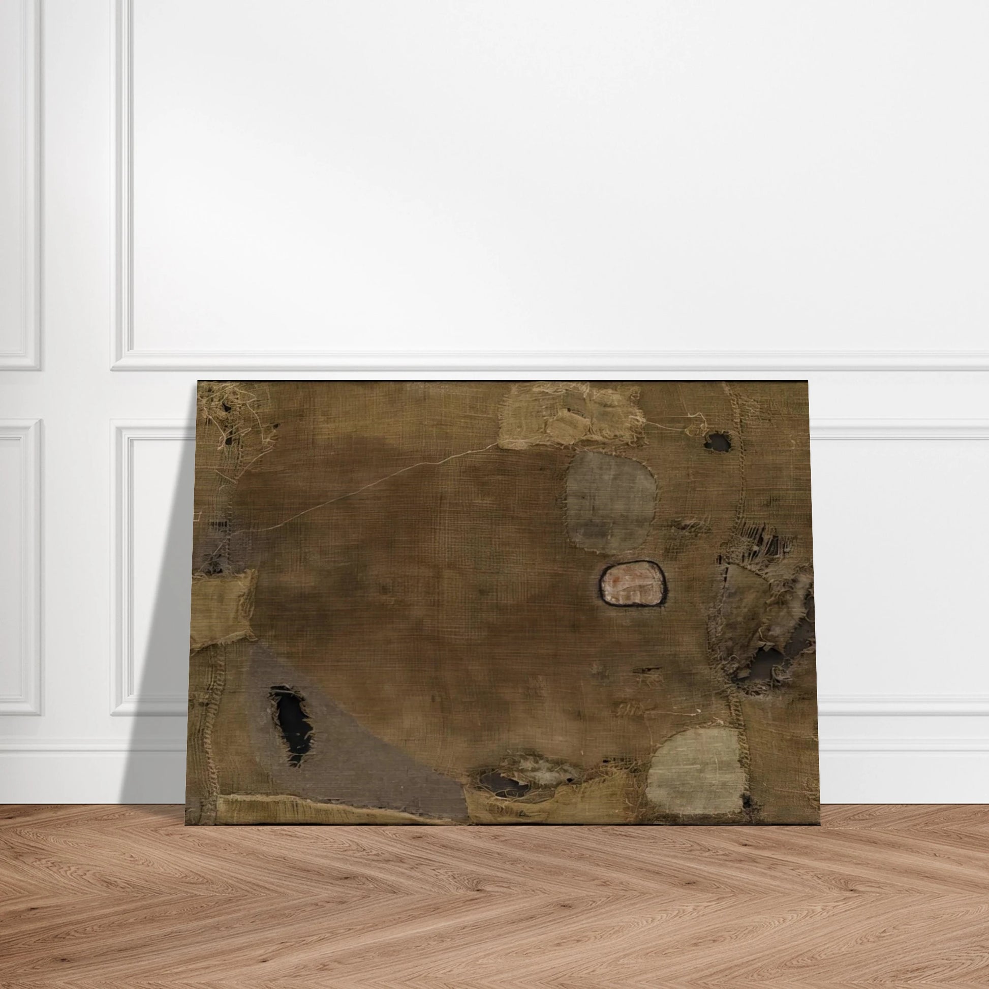 Sackcloth - 1953 - Alberto Burri Brushed Aluminum Print - 70x100 cm / 28x40 inches | Alberto Burri Aluminum Print | Alberto Burri Prints