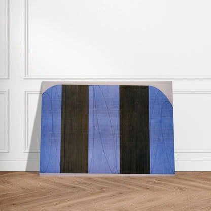 BLUE BLACK FIVE PANEL ZONE PAINTING 1998 - Robert Mangold Brushed Aluminum Print - 70x100 cm / 28x40 inches | Robert Mangold Aluminum Print | Robert Mangold Prints