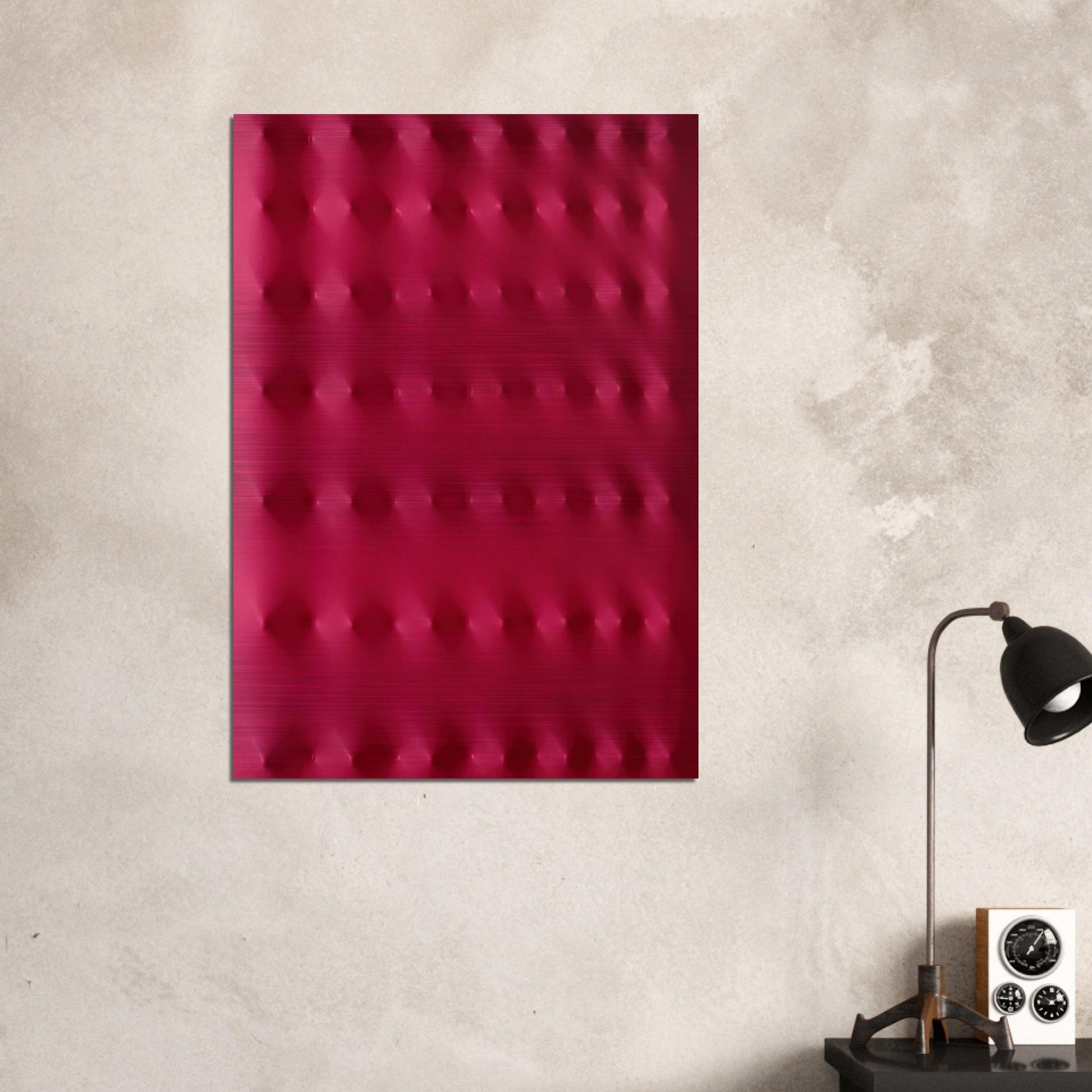 Superficie rossa - 2006 - Enrico Castellani Brushed Aluminum Print - 70x100 cm / 28x40 inches | Enrico Castellani Aluminum Print | Enrico Castellani Prints