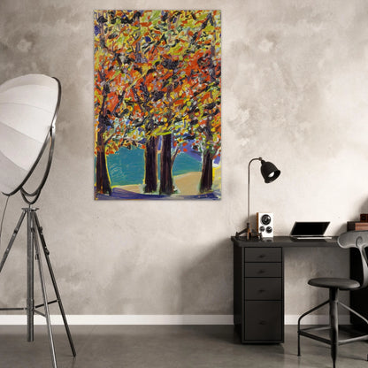 Autumn View, West Hurley, NY - 1984 - Ronnie Landfield Art Prints - 100x150 cm / 40x60″ inches | Ronnie Landfield Poster | Ronnie Landfield Prints