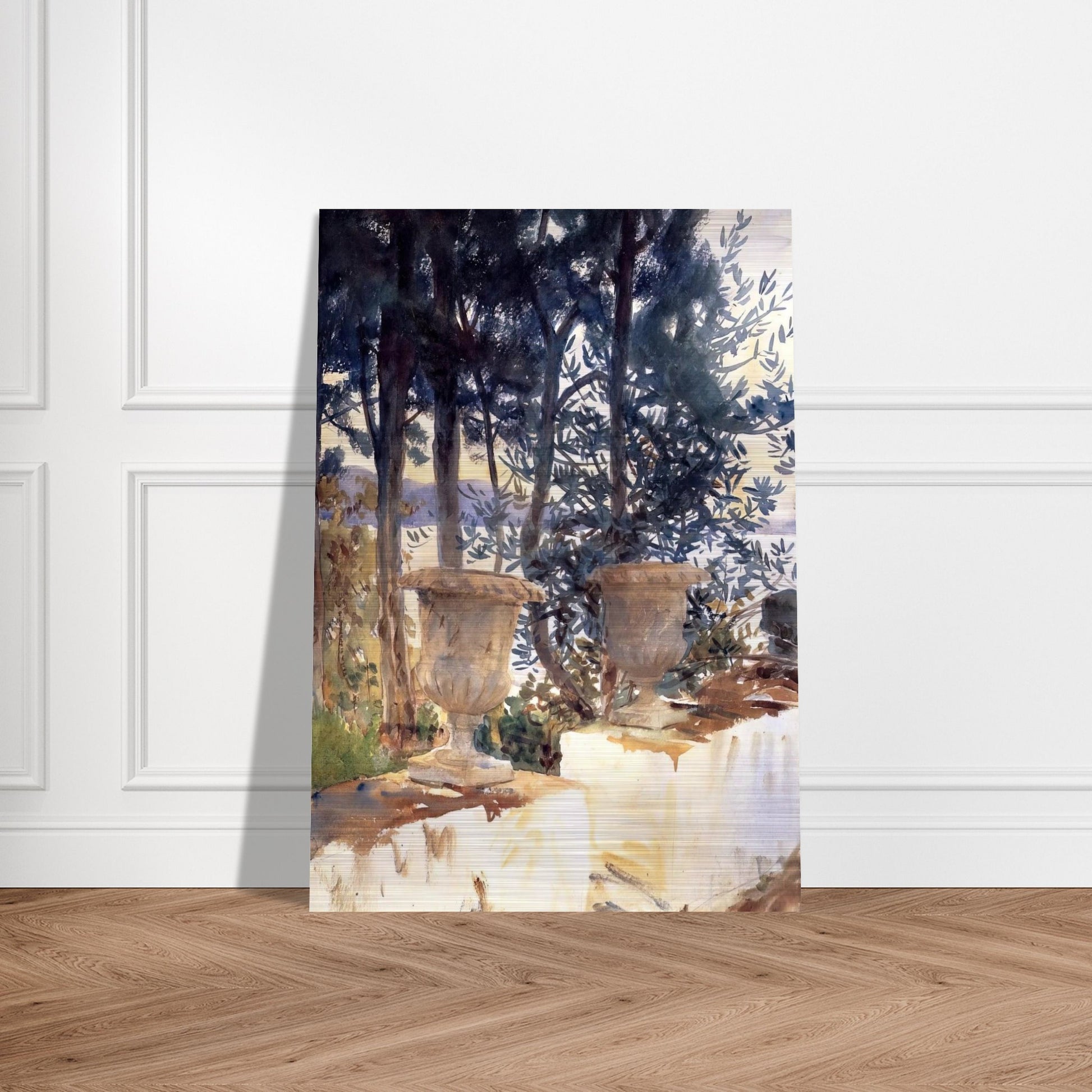 Corfu The Terrace - John Singer Sargent Brushed Aluminum Print - 70x100 cm / 28x40 inches | John Singer Sargent Aluminum Print | John Singer Sargent Prints