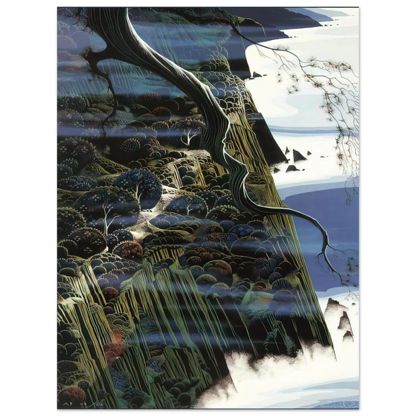 Eyvind Earle - From Out of the Sea  75x100 cm / 30x40inches Fine Art Poster
