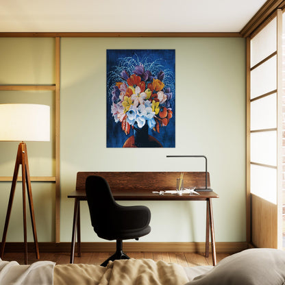 BOUQUET OF TULIPS - Moise Kisling Brushed Aluminum Print - 70x100 cm / 28x40 inches | Moise Kisling Aluminum Print | Moise Kisling Prints