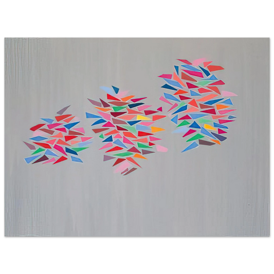 Robert Goodnough - Colors on Gray - 1976  75x100 cm / 30x40inches Fine Art Poster