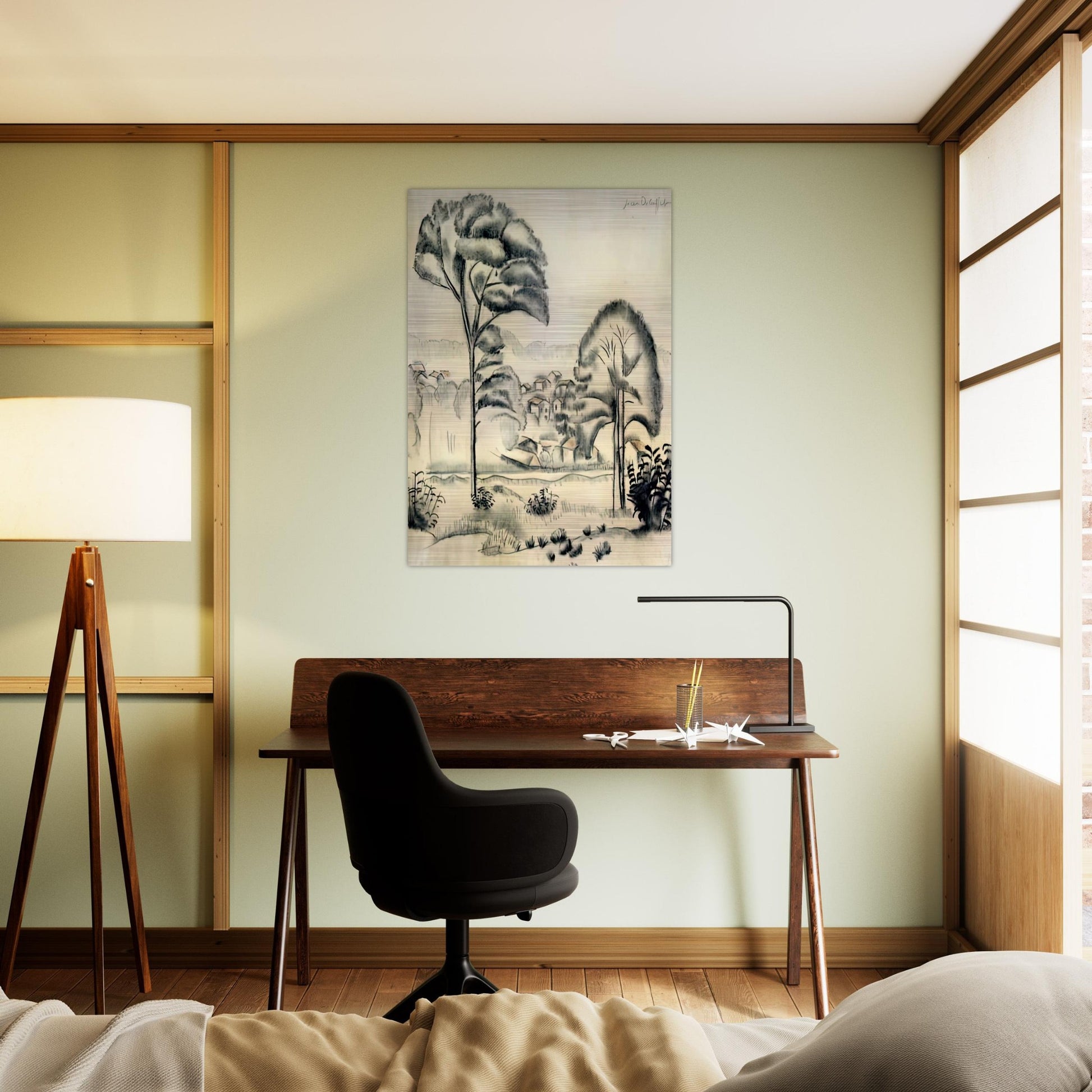 LANDSCAPE OF ALGERIA - Jean Dubuffet Brushed Aluminum Print - 70x100 cm / 28x40 inches | Jean Dubuffet Aluminum Print | Jean Dubuffet Prints