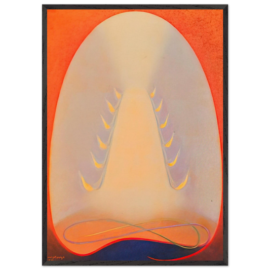 Mount of Flame - 1932 - Agnes Lawrence Pelton 70x100 cm / 28x40 inches Framed Art Print – Black Wooden Frame