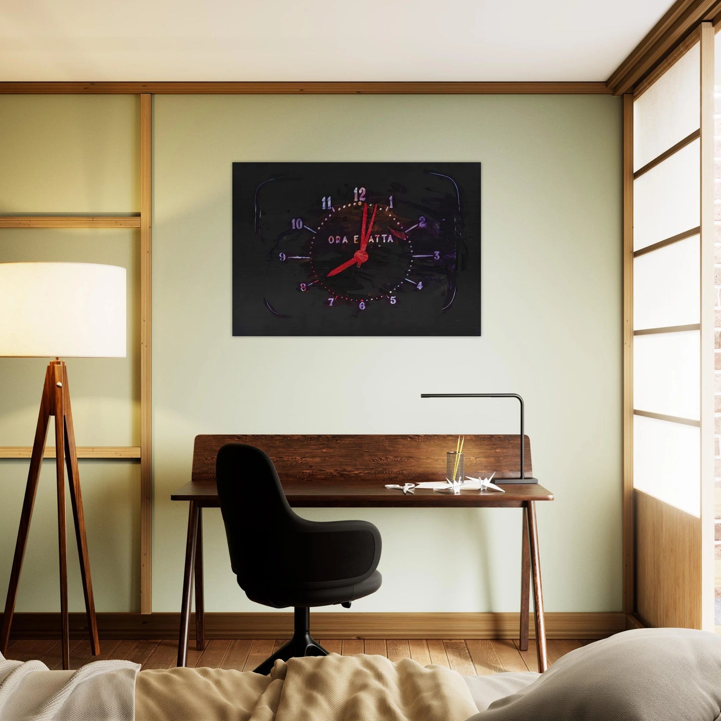 The Exact Time - 1973 - Mario Schifano Brushed Aluminum Print - 70x100 cm / 28x40 inches | Mario Schifano Aluminum Print | Mario Schifano Prints
