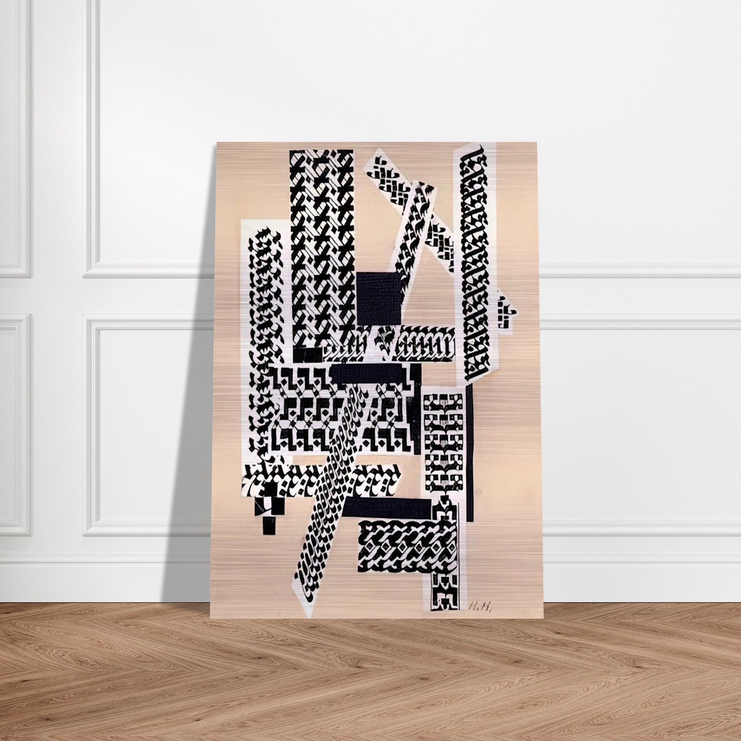 REED PEN COLLAGE 1922 - Hannah Hoch Brushed Aluminum Print - 70x100 cm / 28x40 inches | Hannah Hoch Aluminum Print | Hannah Hoch Prints