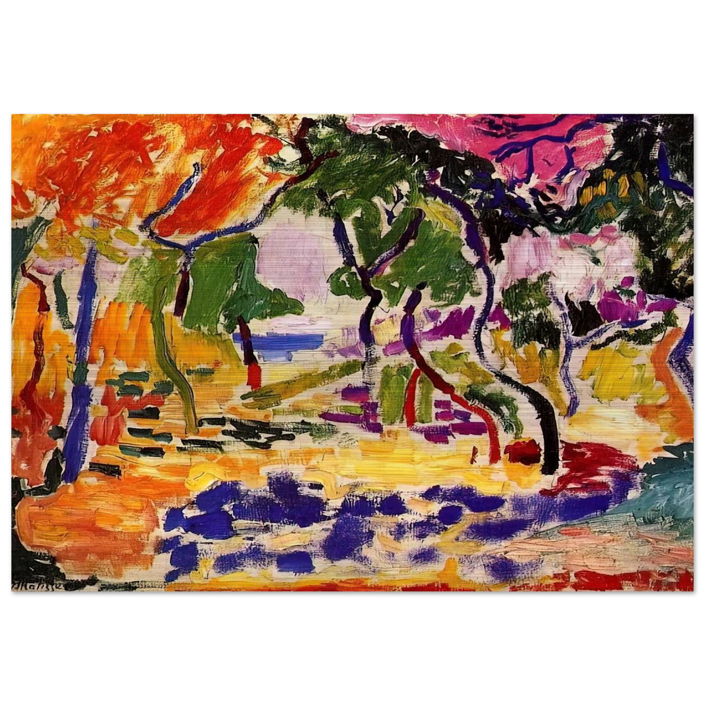 COUNTRYSIDE AT COLLIOURE 1905 - Henri Matisse Brushed Aluminum Print - 70x100 cm / 28x40 inches | Henri Matisse Aluminum Print | Henri Matisse Prints