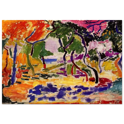COUNTRYSIDE AT COLLIOURE 1905 - Henri Matisse Brushed Aluminum Print - 70x100 cm / 28x40 inches | Henri Matisse Aluminum Print | Henri Matisse Prints