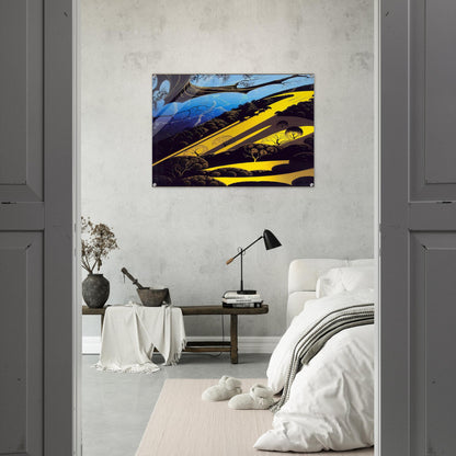 Gaviota Pass - Eyvind Earle Acrylic Print - 70x100 cm / 28x40″ inches