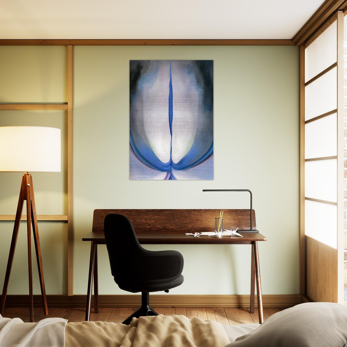 Blue Line - Georgia O'Keeffe Brushed Aluminum Print - 70x100 cm / 28x40 inches | Georgia O'Keeffe Aluminum Print | Georgia O'Keeffe Prints