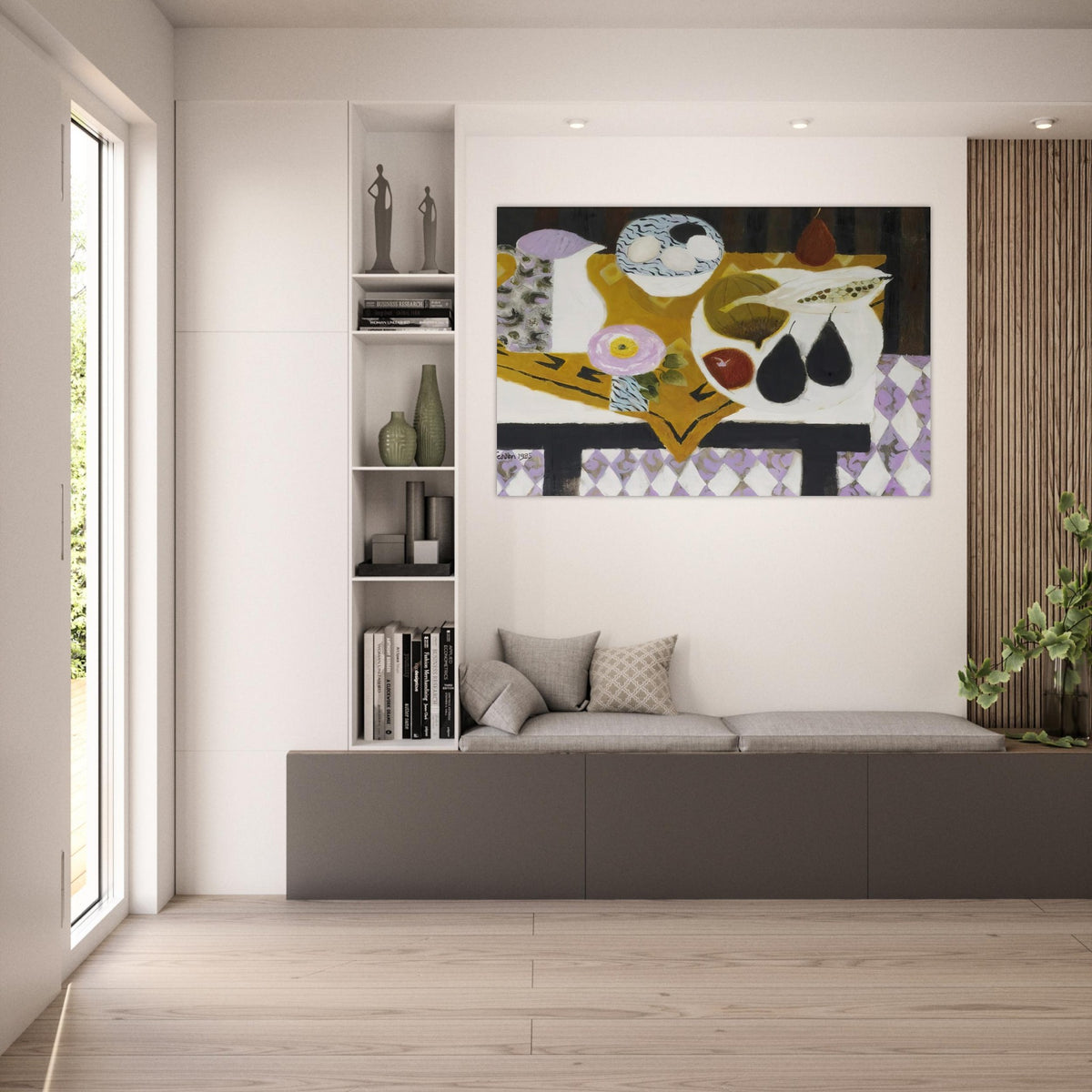 Bowl of Eggs - 1985 - Mary Fedden Art Prints - 100x150 cm / 40x60″ inches | Mary Fedden Poster | Mary Fedden Prints