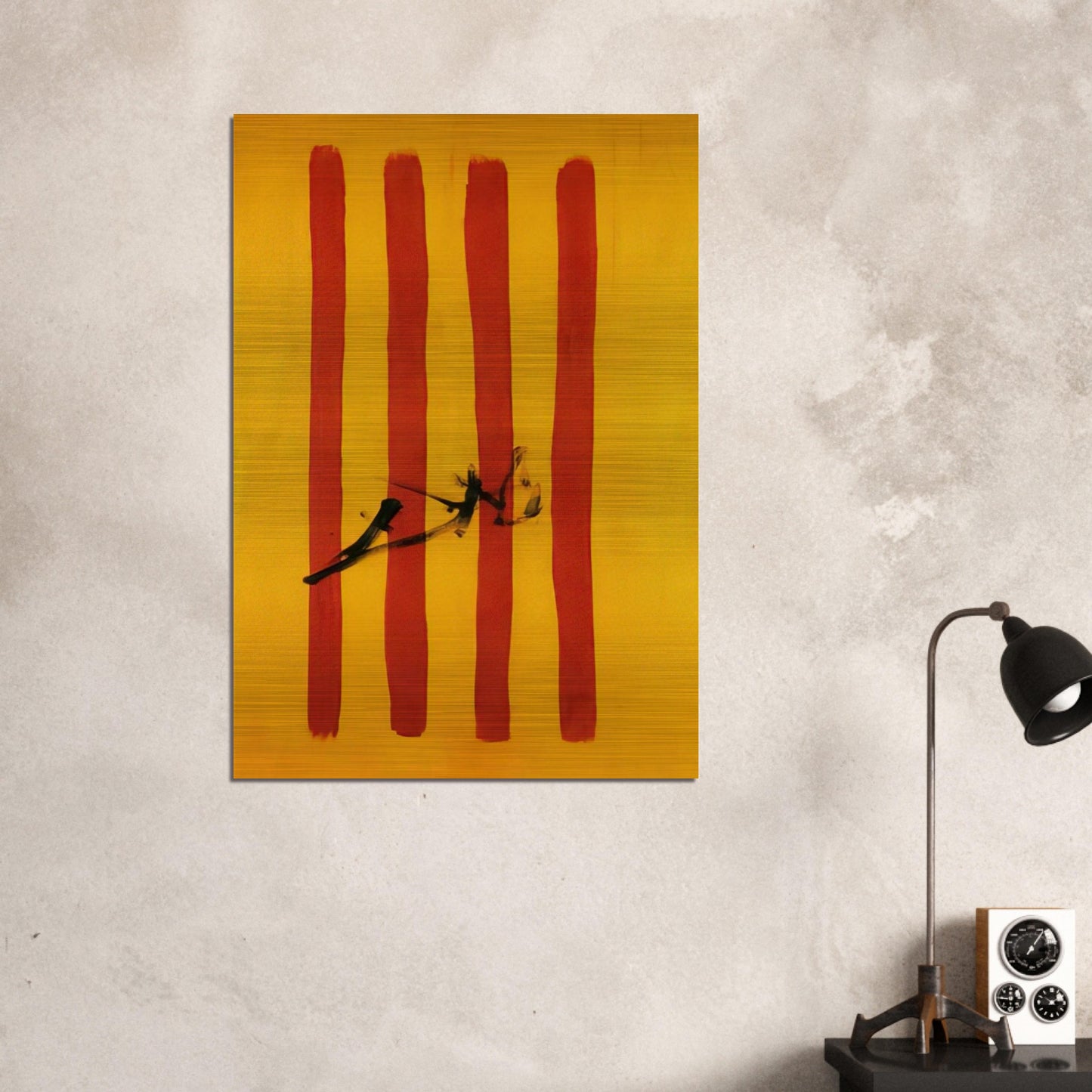 THE DALINIAN SENYERA CATALONIAN NATIONAL FLAG - Salvador Dali Brushed Aluminum Print - 70x100 cm / 28x40 inches | Salvador Dali Aluminum Print | Salvador Dali Prints
