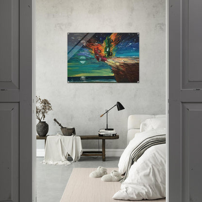 Over the Edge - 1984 - Carlos Almaraz Acrylic Print - 70x100 cm / 28x40″ inches