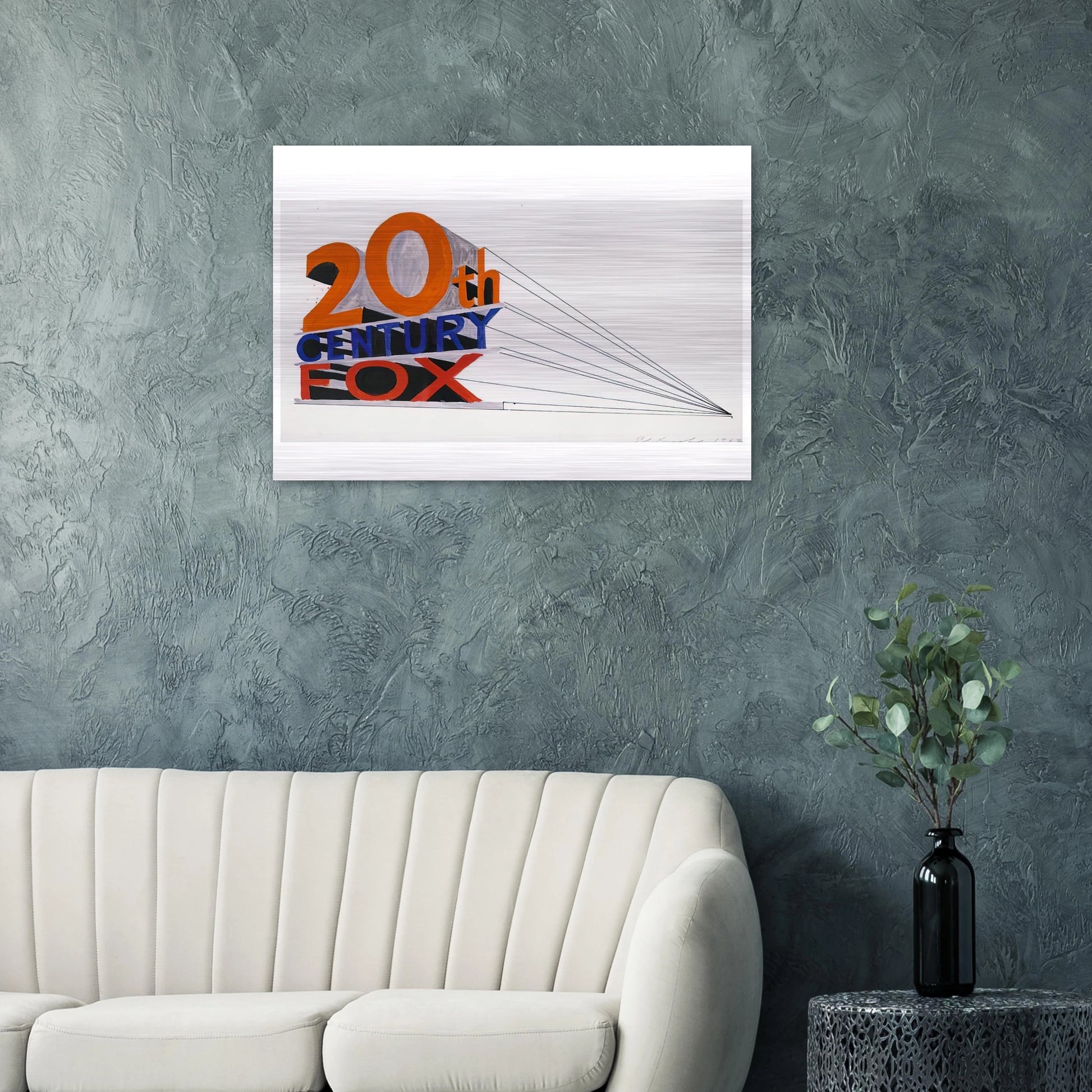 TRADEMARK 4 1962 - Edward Ruscha Brushed Aluminum Print - 70x100 cm / 28x40 inches | Edward Ruscha Aluminum Print | Edward Ruscha Prints