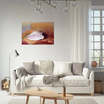 THE SEASHELL 1912 - Odilon Redon Brushed Aluminum Print - 70x100 cm / 28x40 inches | Odilon Redon Aluminum Print | Odilon Redon Prints
