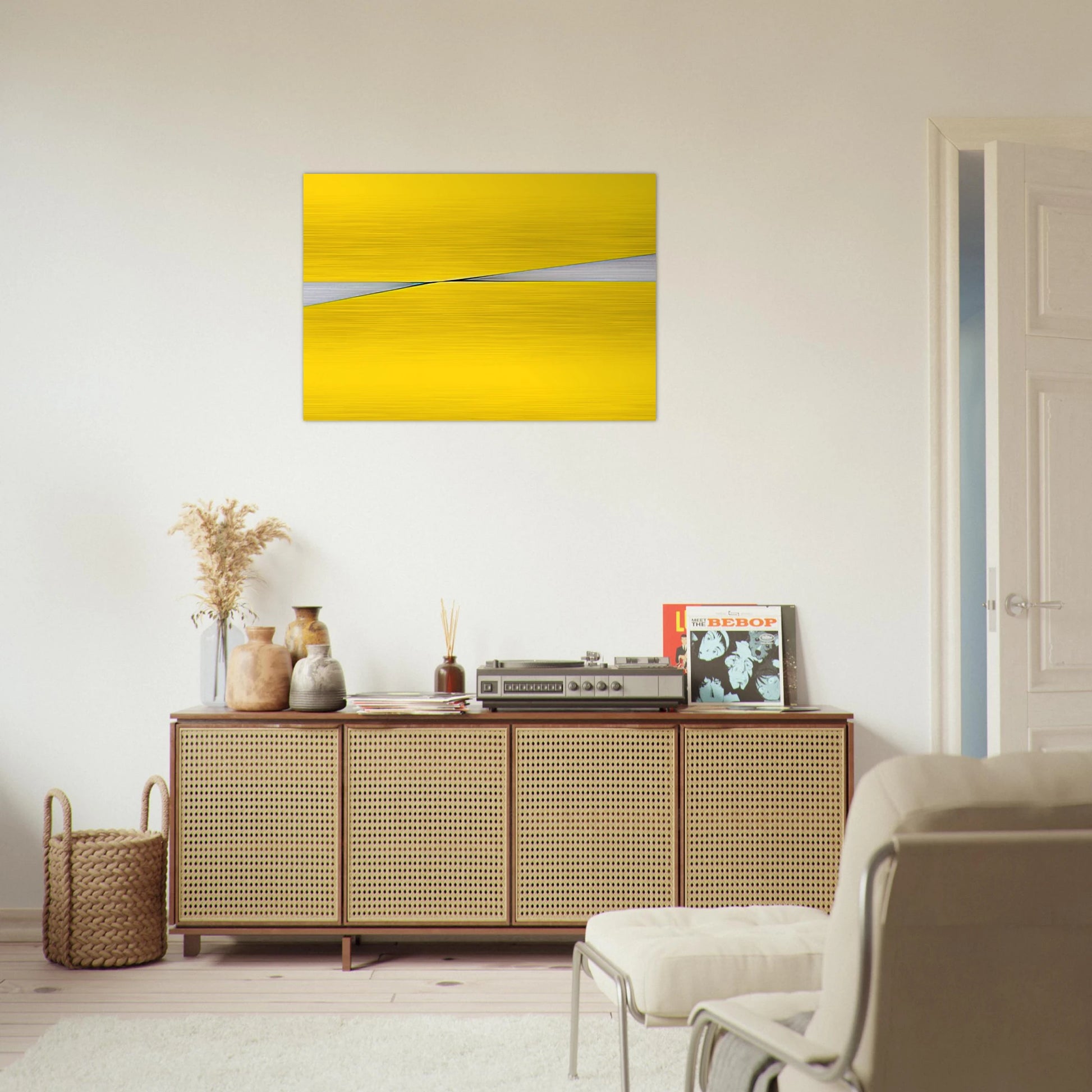 Amarillo - 1971 - Carmen Herrera Brushed Aluminum Print - 70x100 cm / 28x40 inches | Carmen Herrera Aluminum Print | Carmen Herrera Prints