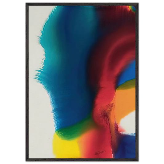 Rainbow Bleed - Paul Jenkins 70x100 cm / 28x40 inches Framed Art Print – Black Wooden Frame