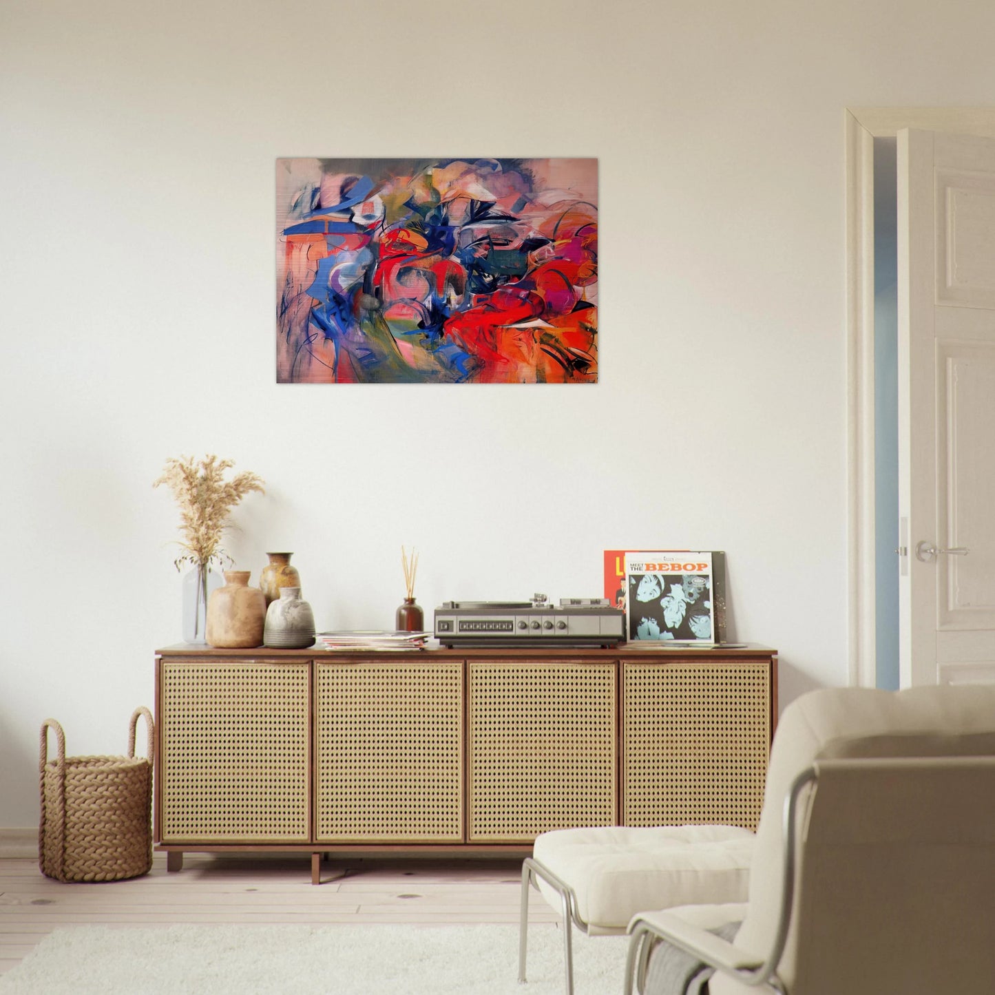 Fanfare - 1968 - Miriam Schapiro Brushed Aluminum Print - 70x100 cm / 28x40 inches | Miriam Schapiro Aluminum Print | Miriam Schapiro Prints