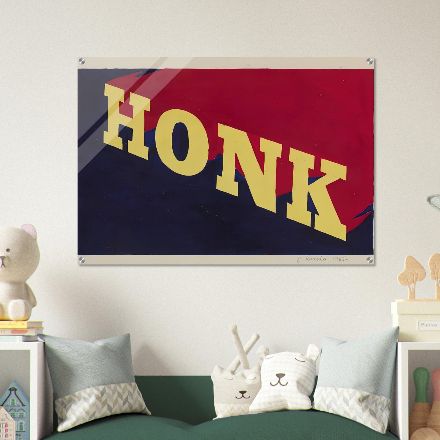 HONK 1962 - Edward Ruscha Acrylic Print - 70x100 cm / 28x40″ inches