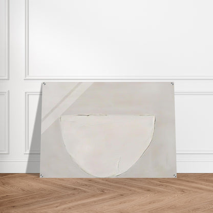 Bowl White on Grey - 1962 - William Scott Acrylic Print - 70x100 cm / 28x40″ inches | William Scott Wall Art | William Scott Prints