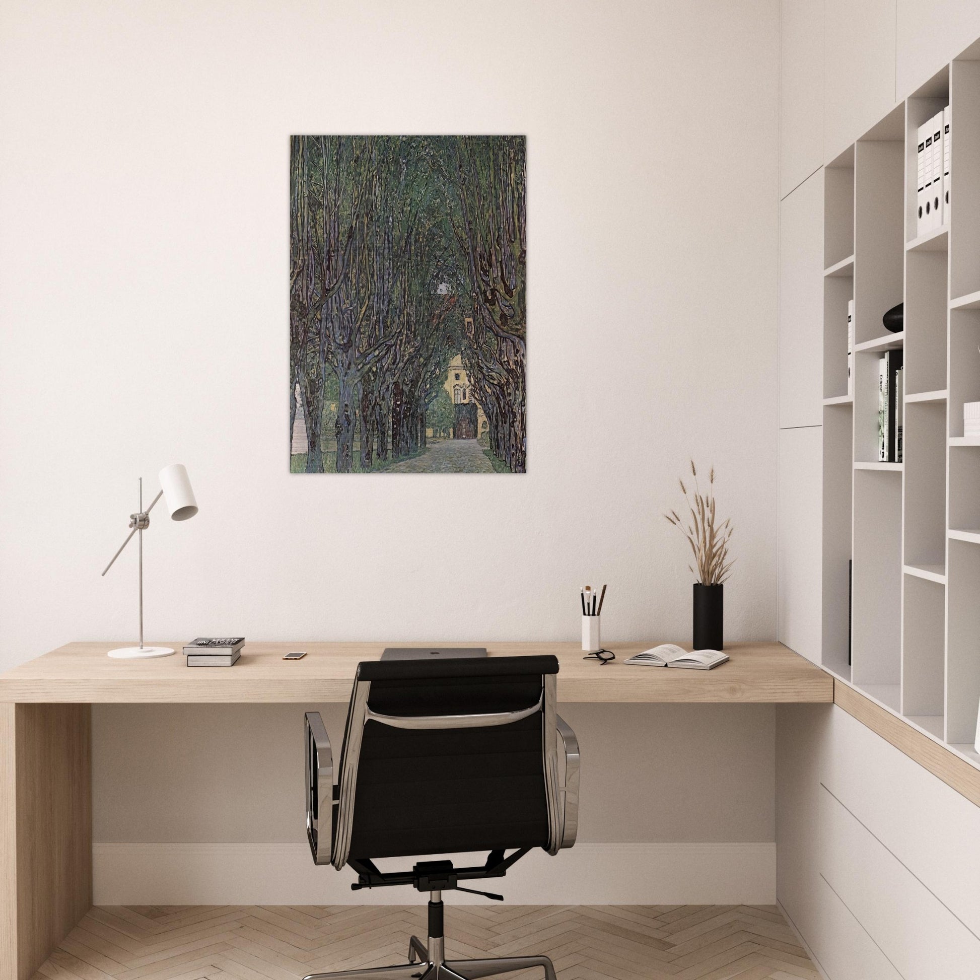 AVENUE OF SCHLOSS KAMMER PARK - Gustav Klimt Brushed Aluminum Print - 70x100 cm / 28x40 inches | Gustav Klimt Aluminum Print | Gustav Klimt Prints