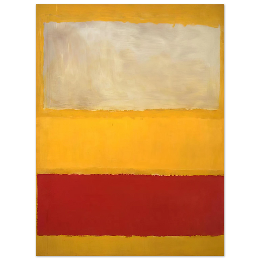 Mark Rothko - No. 13 White, Red on Yellow Wall Art - 21x29.7 cm / 8x12" - Fine Art Poster-canvas - -