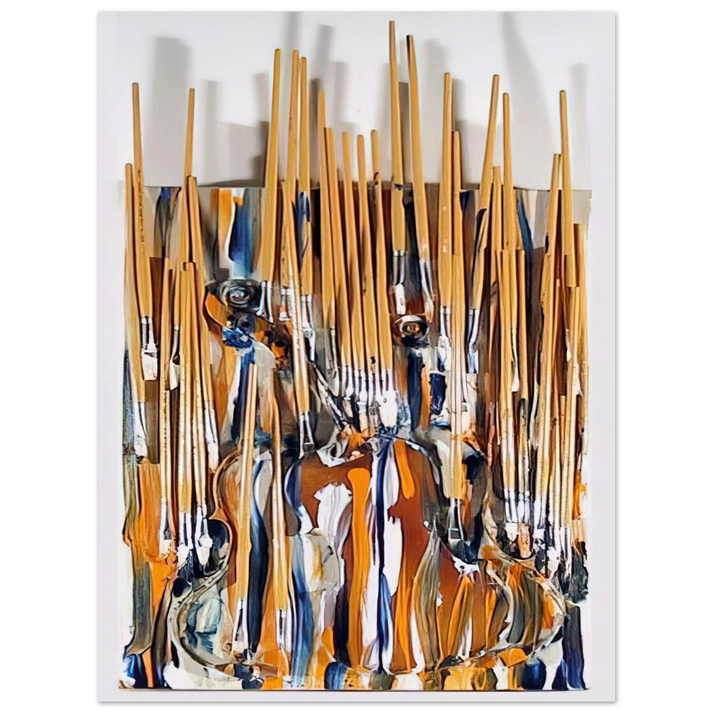 Arman - Paintbrushes  Violin - II - 1980  75x100 cm / 30x40inches Fine Art Poster