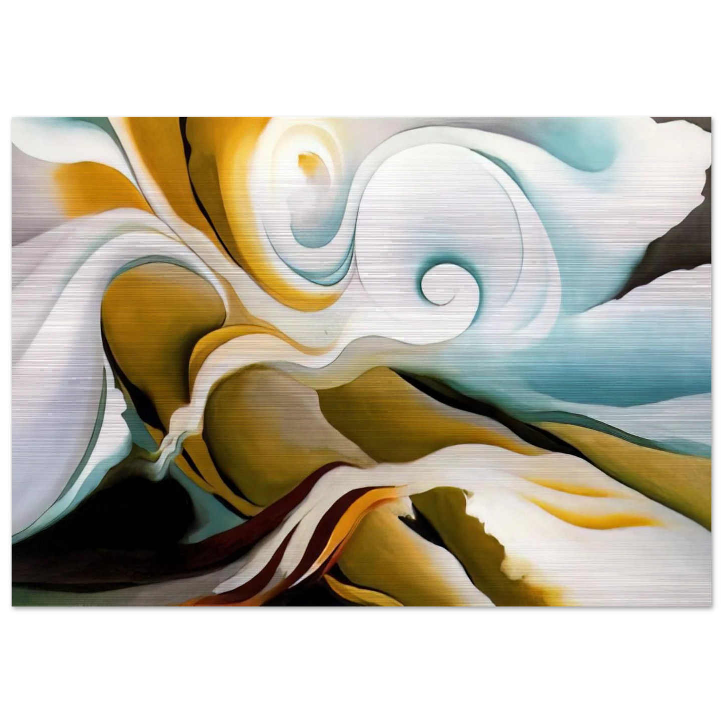 Nature Forms Gasp - Georgia O'Keeffe Brushed Aluminum Print - 70x100 cm / 28x40 inches | Georgia O'Keeffe Aluminum Print | Georgia O'Keeffe Prints