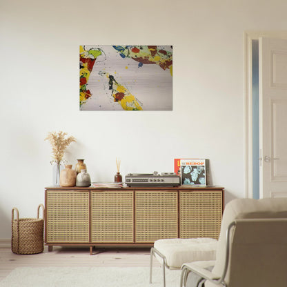 Coral Trails - Sam Francis Brushed Aluminum Print - 70x100 cm / 28x40 inches | Sam Francis Aluminum Print | Sam Francis Prints