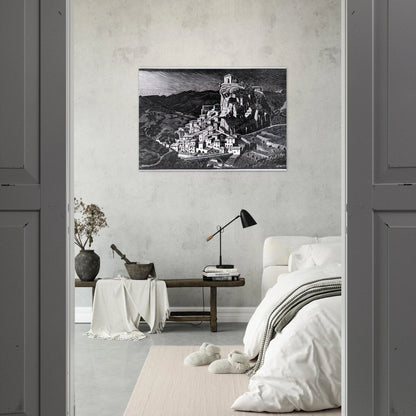 PALIZZI CALABRIA OCTOBER 1930 1930 - MC Escher Brushed Aluminum Print - 70x100 cm / 28x40 inches | MC Escher Aluminum Print | MC Escher Prints | Maurits Cornelis Escher Prints