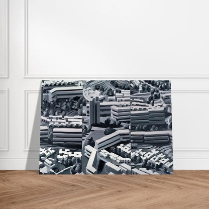 TOWNSCAPE TR 1969 - Gerhard Richter Brushed Aluminum Print - 70x100 cm / 28x40 inches | Gerhard Richter Aluminum Print | Gerhard Richter Prints