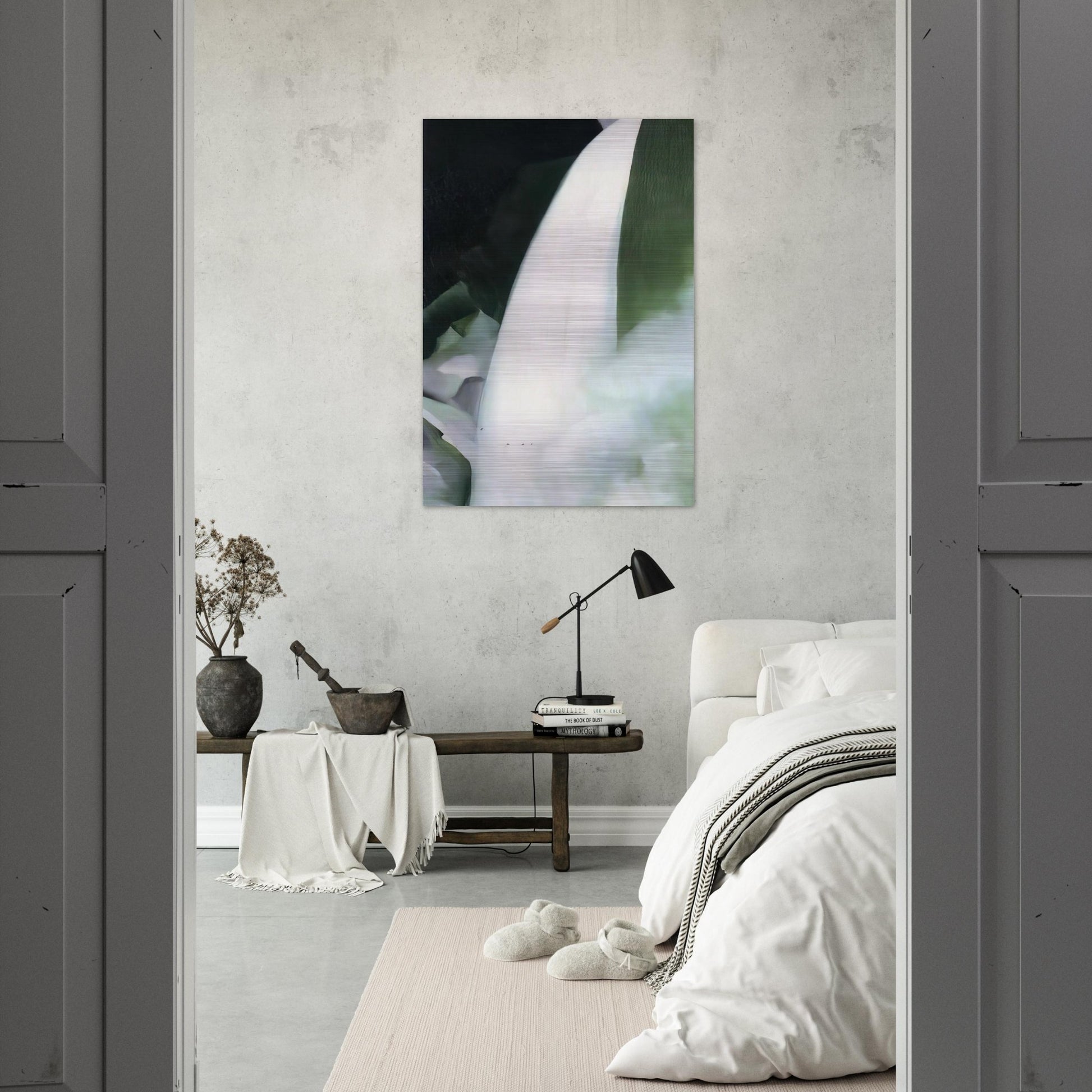 Green and White - Georgia O'Keeffe Brushed Aluminum Print - 70x100 cm / 28x40 inches | Georgia O'Keeffe Aluminum Print | Georgia O'Keeffe Prints