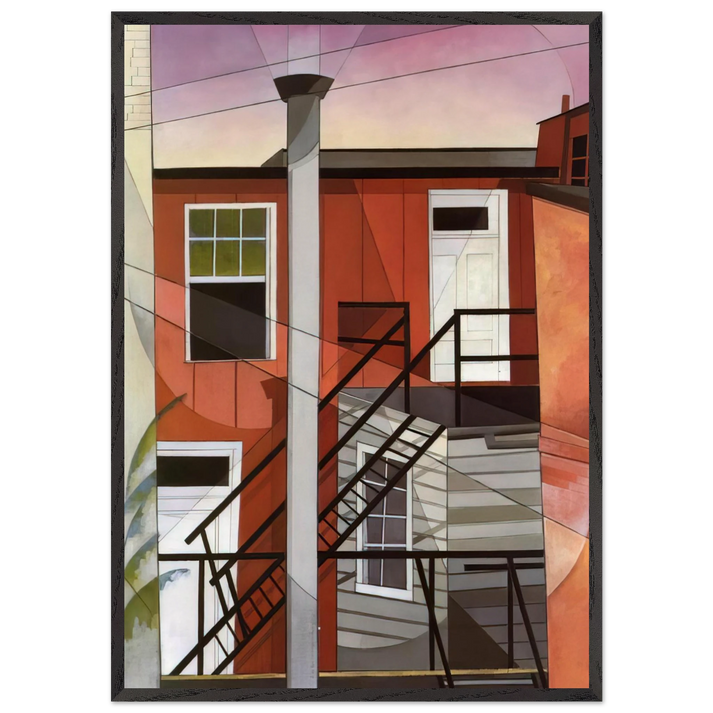 Modern Conveniences - 1921 - Charles Demuth 70x100 cm / 28x40 inches Framed Art Print – Black Wooden Frame