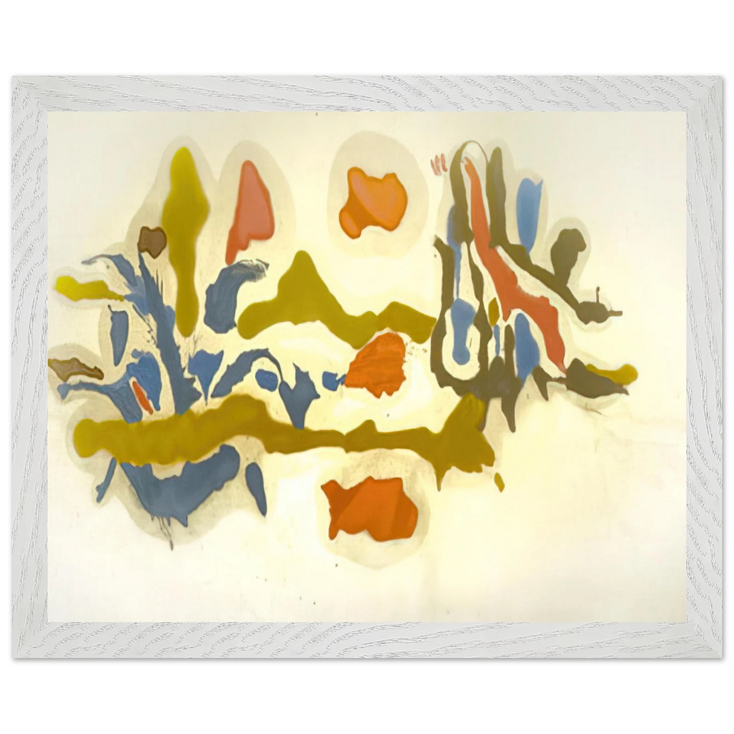 Helen Frankenthaler - Seascape with Dunes - 1962 Wall art - 60x80 cm / 24x32 inches - Premium Wooden Framed Poster With Fine Art Paper-canvas - Black frame