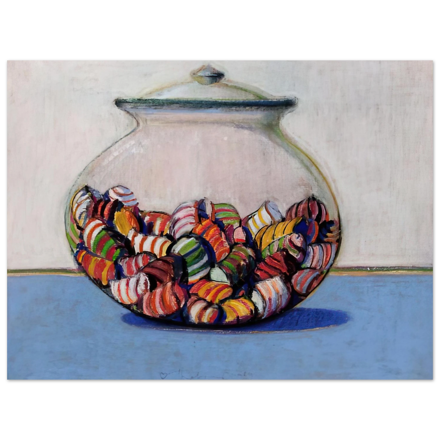 Wayne Thiebaud - Glassed Candy - 1969 Wall Art - 60x80 cm / 24x32 inches - Fine Art Poster - -