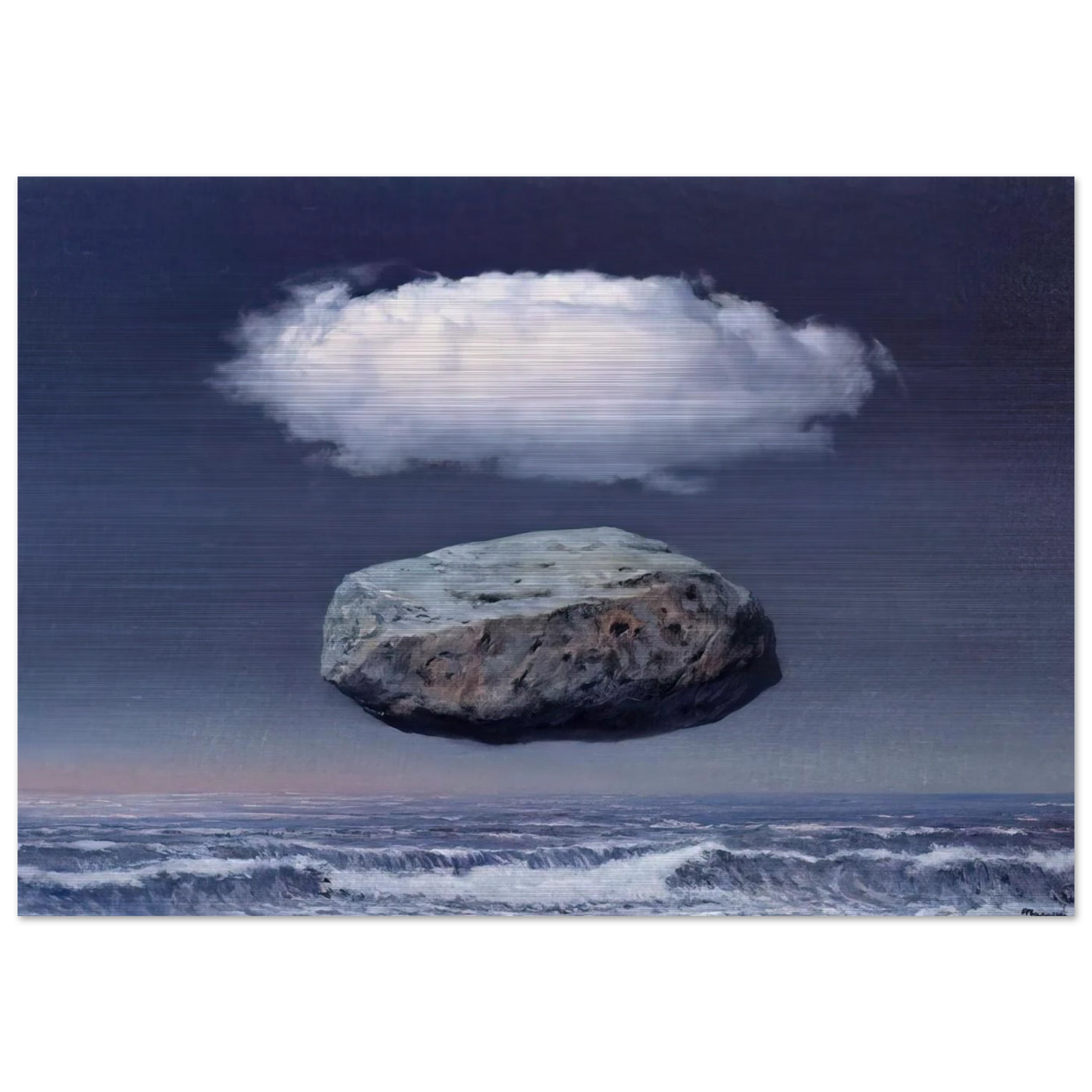 CLEAR IDEAS 1958 - Rene Magritte Brushed Aluminum Print - 70x100 cm / 28x40 inches | Rene Magritte Aluminum Print | Rene Magritte Prints