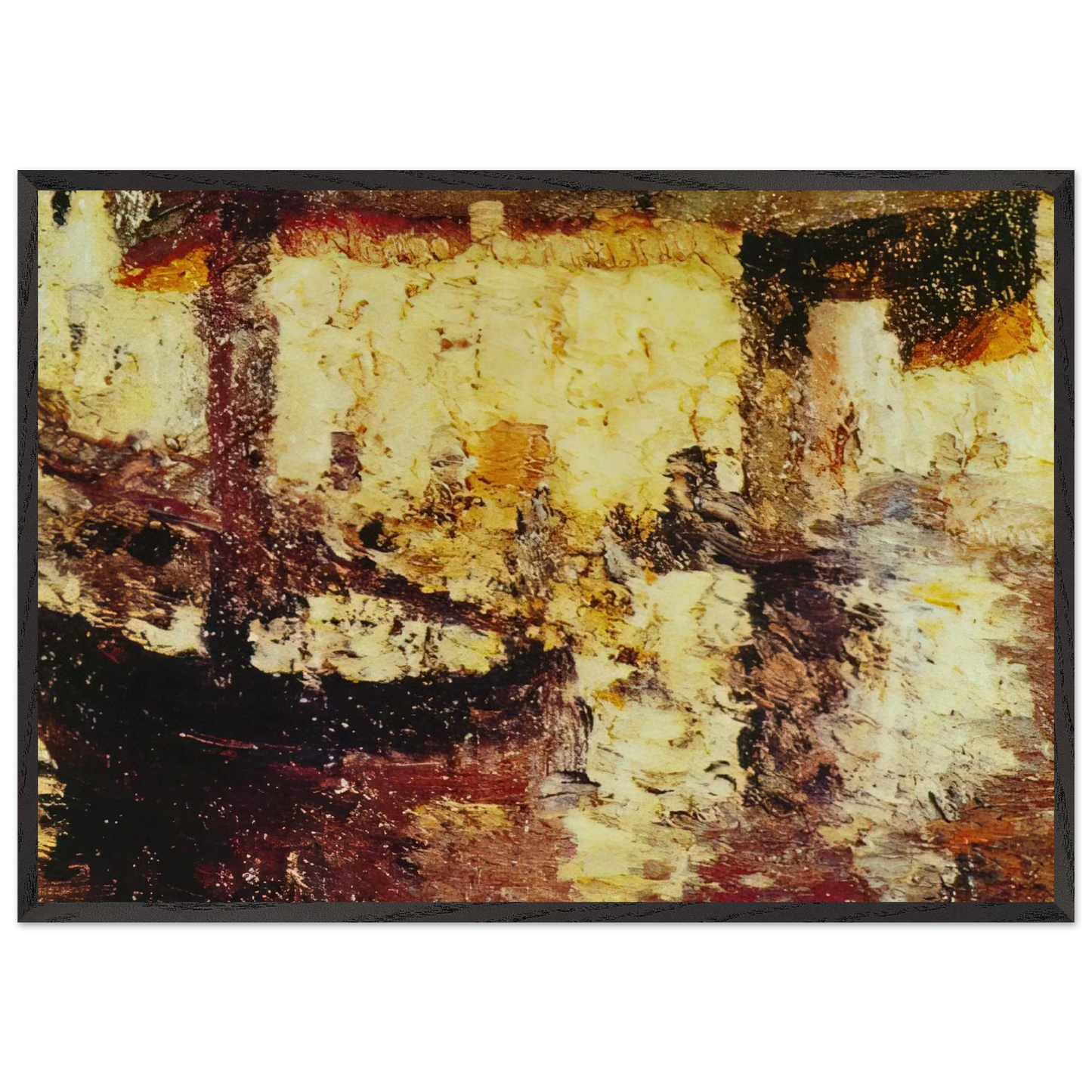 ES POAL PIANQUE 1920 - Salvador Dali 70x100 cm / 28x40 inches Framed Art Print – Black Wooden Frame