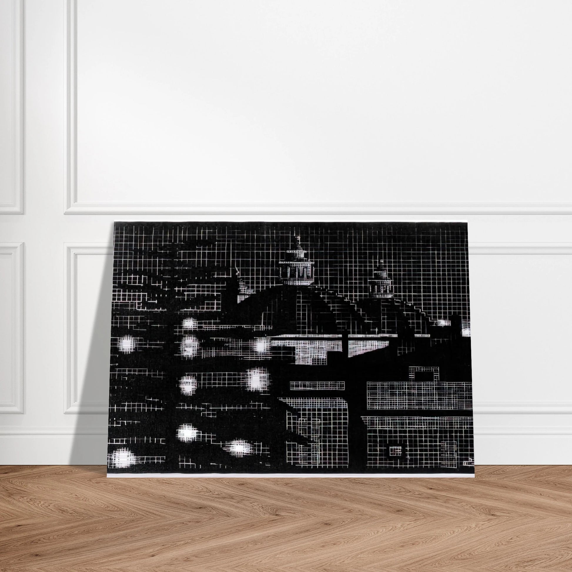 NOCTURNAL ROME 5 - MC Escher Brushed Aluminum Print - 70x100 cm / 28x40 inches | MC Escher Aluminum Print | MC Escher Prints