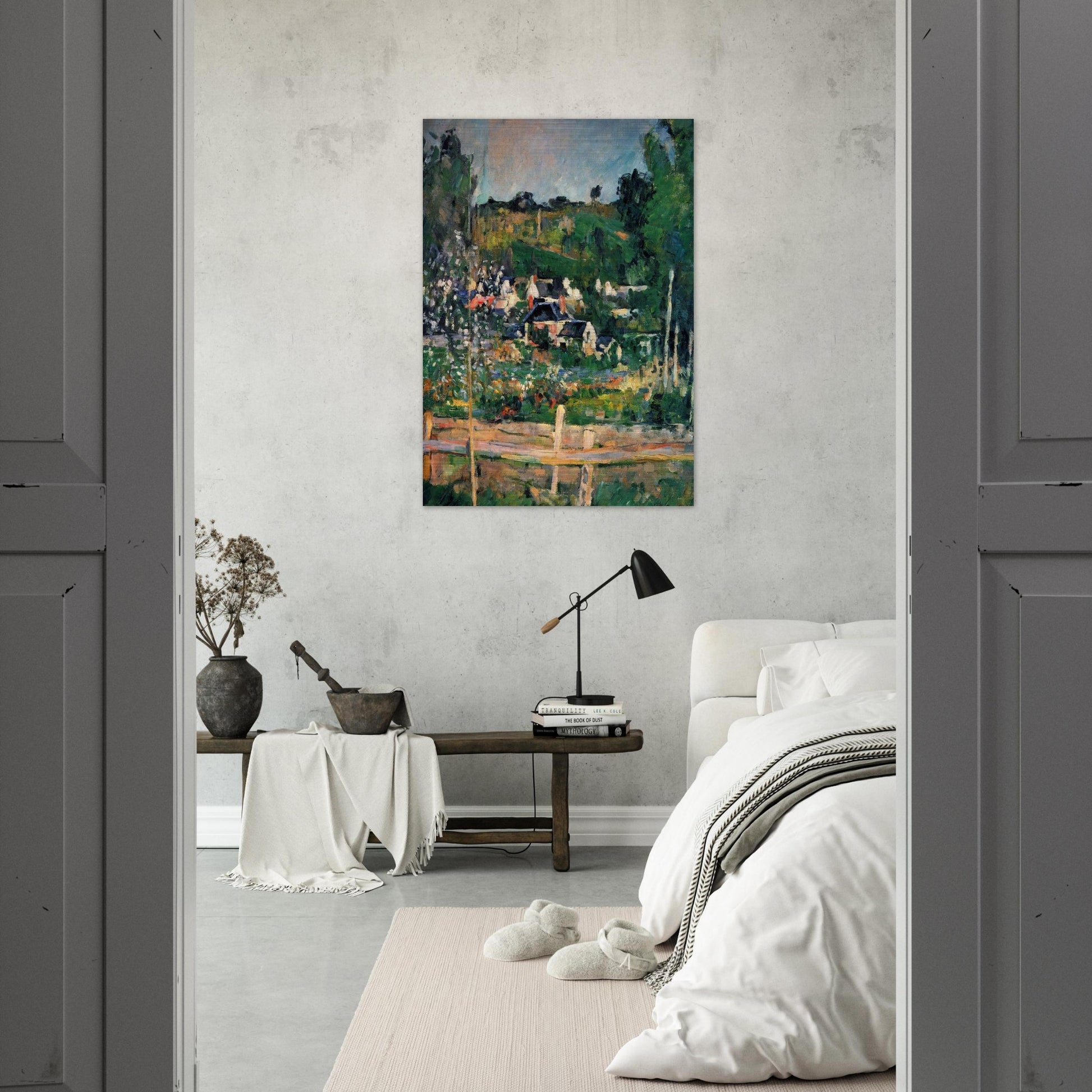 View of Auvers - Paul Cézanne Brushed Aluminum Print - 70x100 cm / 28x40 inches | Paul Cézanne Aluminum Print | Paul Cézanne Prints
