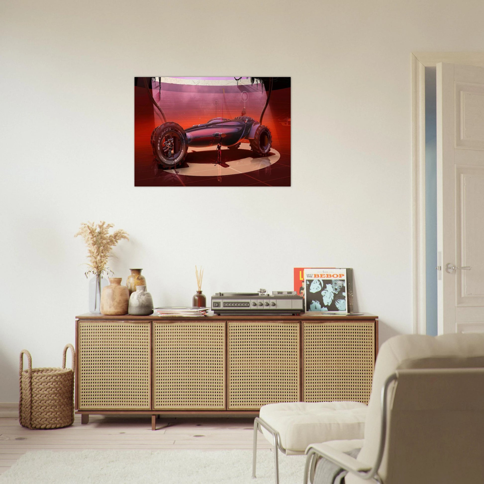 Syd Mead - Syd Mead Brushed Aluminum Print - 70x100 cm / 28x40 inches | Syd Mead Aluminum Print | Syd Mead Prints