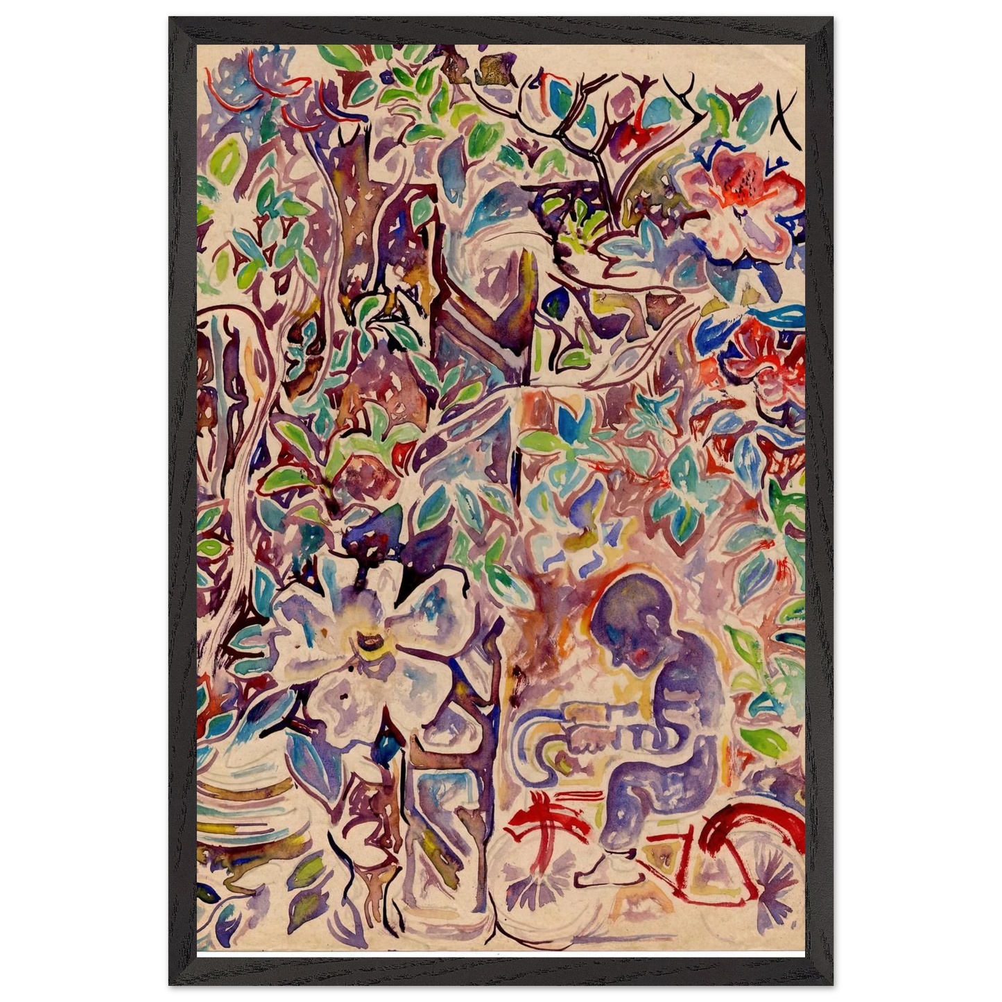 Walter Inglis Anderson - Walter Anderson Wall art - 30x45 cm / 12x18 inches - Premium Wooden Framed Poster With Fine Art Paper-canvas - Wood frame