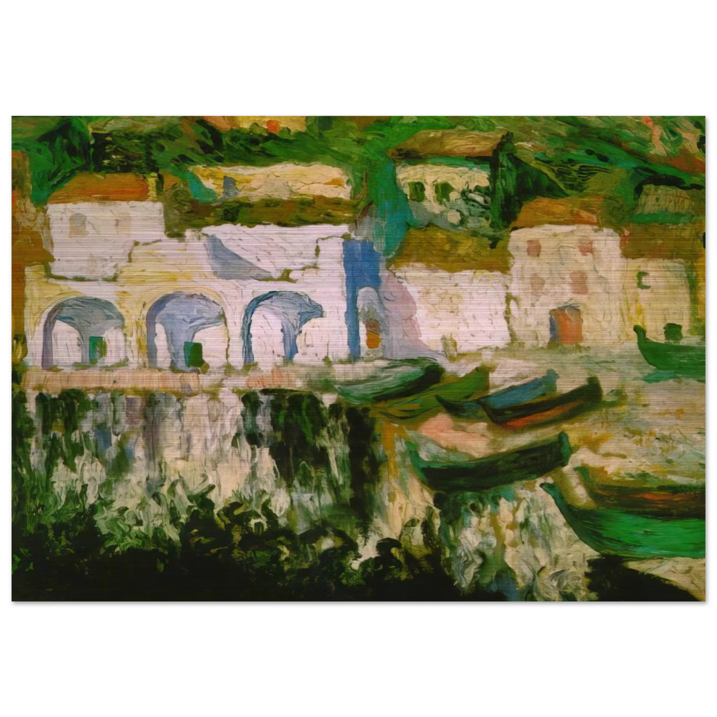 VIEW OF PORTDOGUE PORT ALUGER - Salvador Dali Brushed Aluminum Print - 70x100 cm / 28x40 inches | Salvador Dali Aluminum Print | Salvador Dali Prints