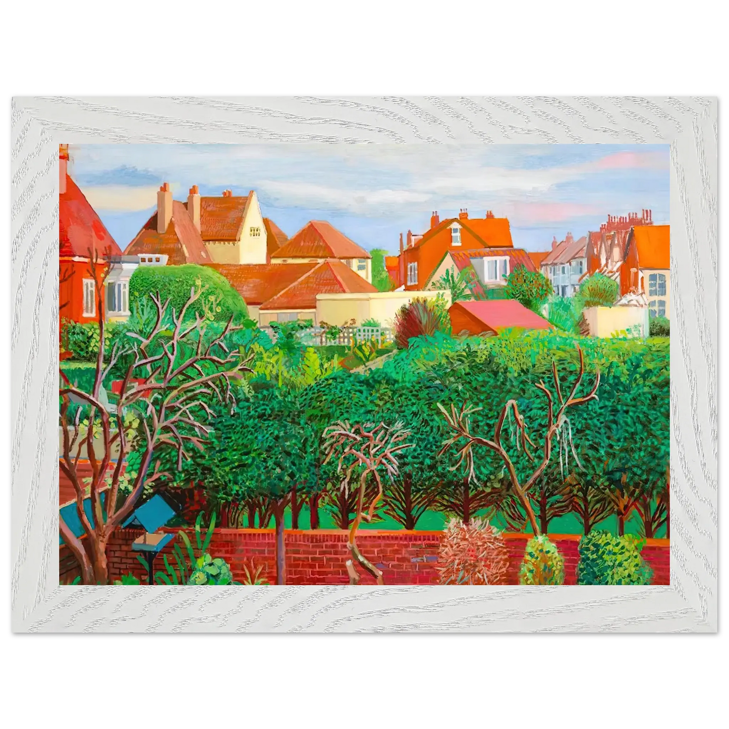 David Hockney - David Hockney Wall art - A3 (29.7 x 42  cm) - Premium Wooden Framed Poster With Fine Art Paper - White frame