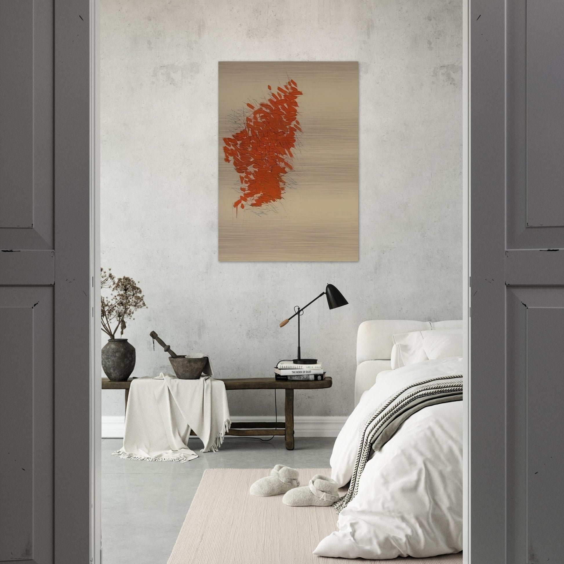 Orange - 1973 - Robert Goodnough Brushed Aluminum Print - 70x100 cm / 28x40 inches | Robert Goodnough Aluminum Print | Robert Goodnough Prints