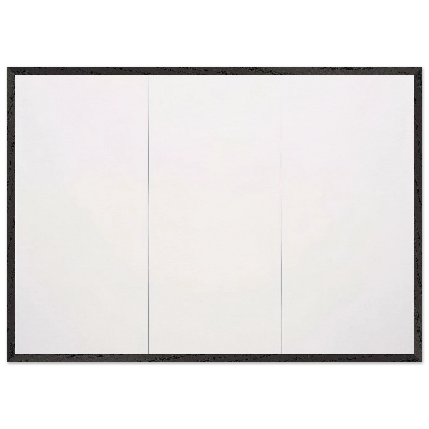 WHITE PAINTING THREE PANEL 1951 - Robert Rauschenberg 70x100 cm / 28x40 inches Framed Art Print – Black Wooden Frame