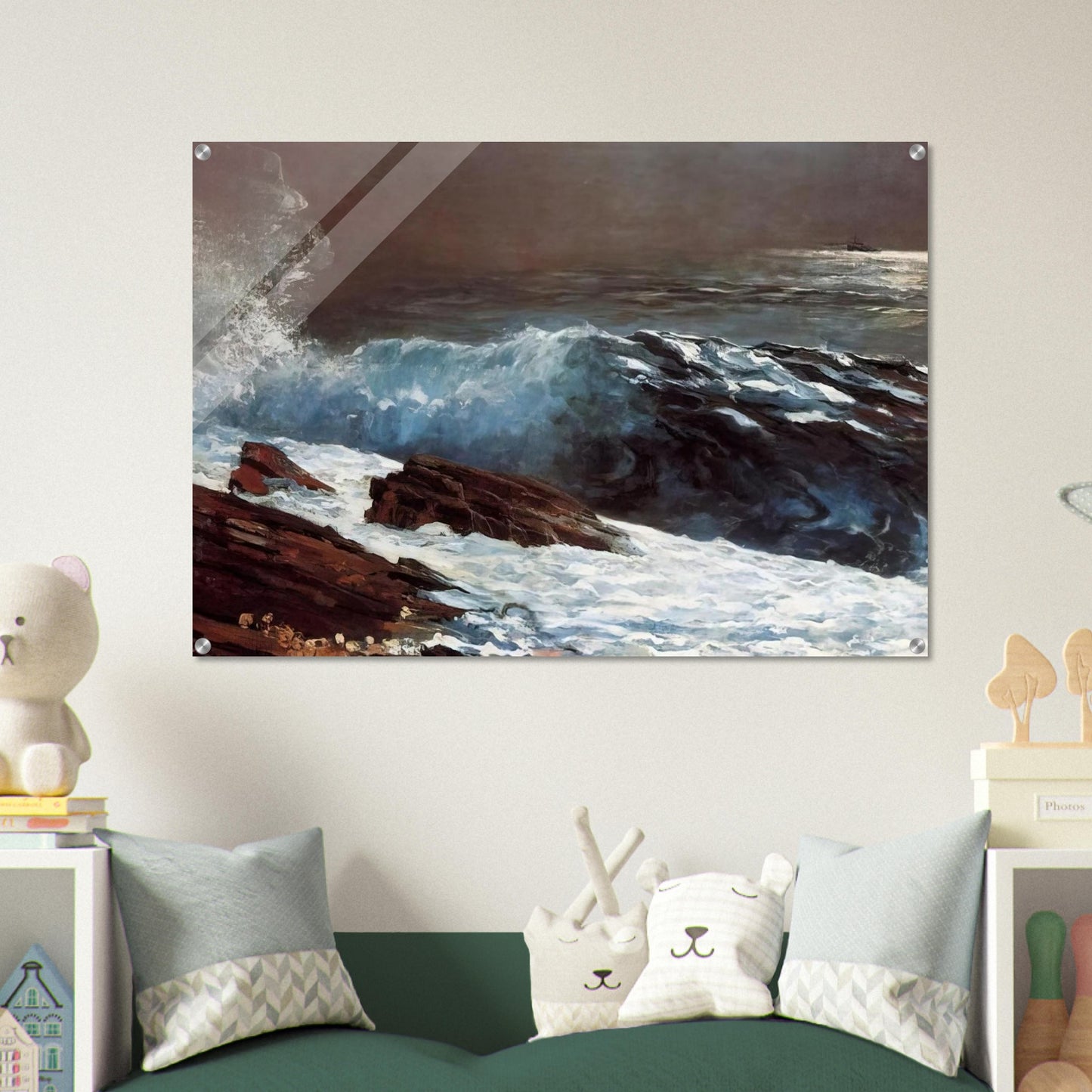 SUNLIGHT ON THE COAST - Winslow Homer Acrylic Print - 70x100 cm / 28x40″ inches