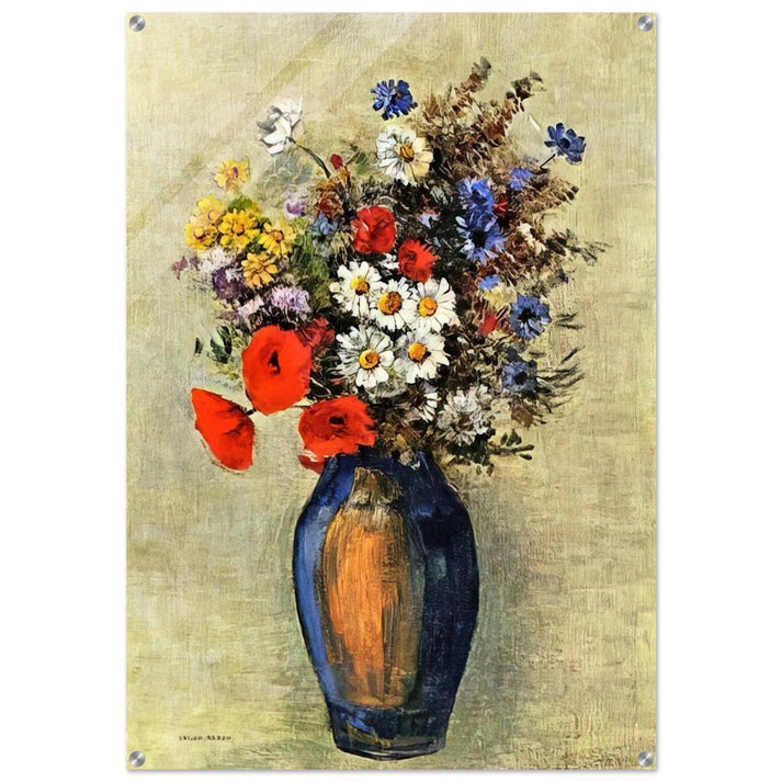 VASE OF FLOWERS 2 - Odilon Redon Acrylic Print - 70x100 cm / 28x40″ inches