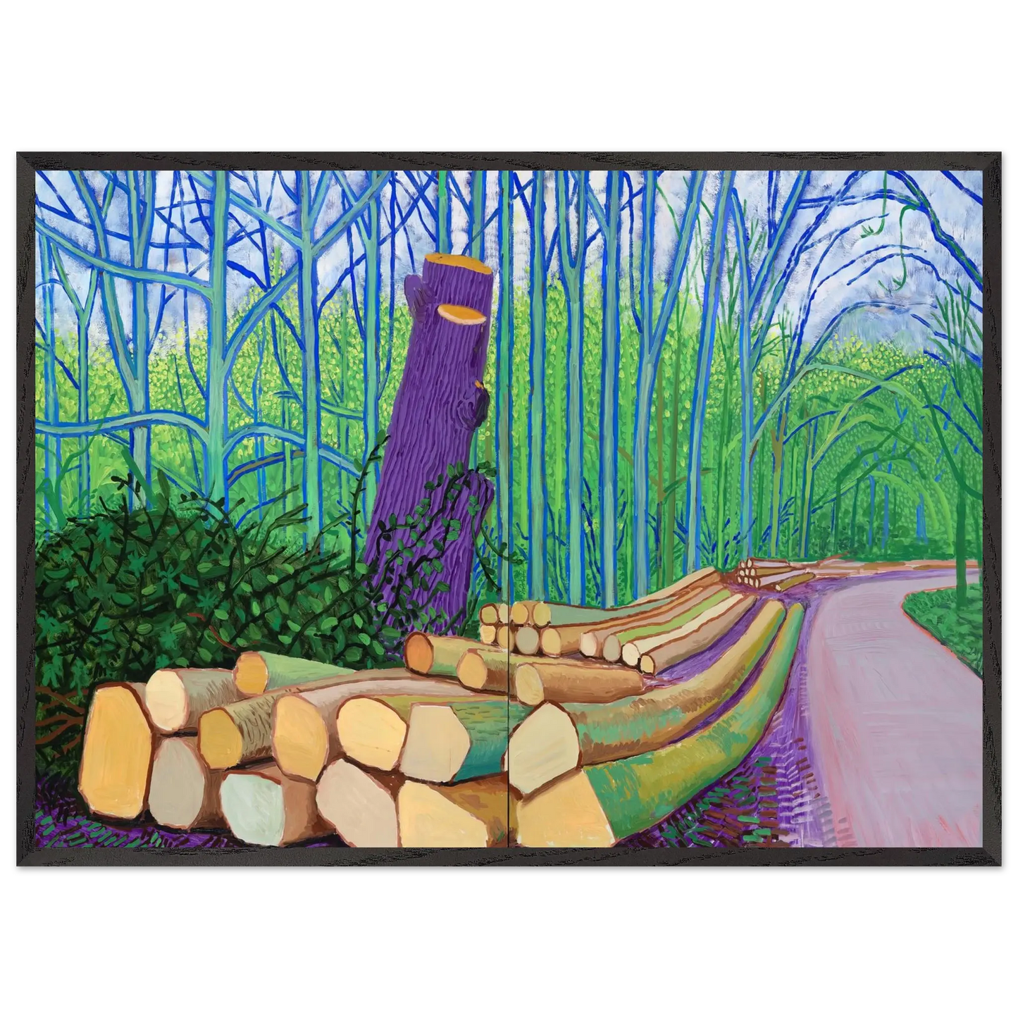 David Hockney - David Hockney Wall art - 30x40 cm / 12x16 Inches - Premium Wooden Framed Poster With Fine Art Paper - Black frame